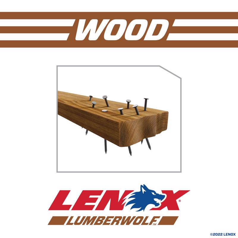 Lenox LUMBERWOLF 9 in. Bi-Metal Reciprocating Saw Blade 6 TPI 25 pk