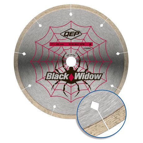 QEP Black Widow 7 in. D X 5/8 in. Steel Continuous Rim Diamond Saw Blade 1 pc