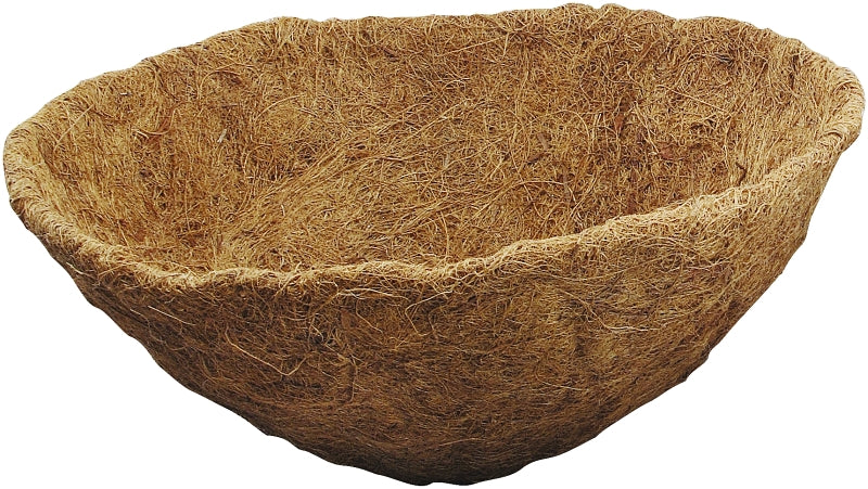 Landscapers Select T51451B-3L Planter Liner, 15 in Dia, 7 in H, Round, Natural Coconut, Brown, Pack of 10