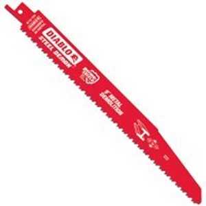 Diablo DS0908BFD2 Reciprocating Saw Blade, 9 in L, 8/10 TPI