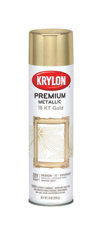 Krylon Gloss 18 KT Gold Metallic Spray Paint 8 oz, Pack of 6
