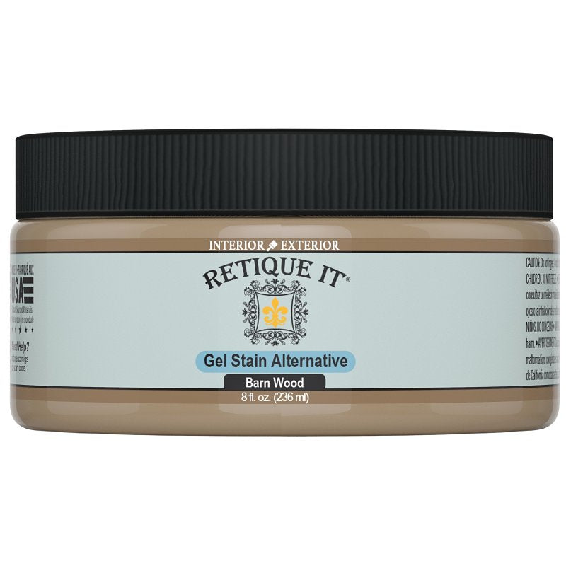 Retique It RQ-GS08-BARN-R8 Stain Alternative, Barn Wood, Gel, 8 oz