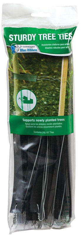Gardener's Blue Ribbon T019B Sturdy Tree Tie, 10 in L, Rubber