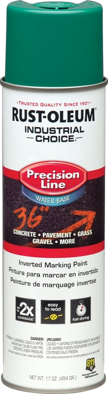 Rust-Oleum 1834838 Inverted Marking Spray Paint, APWA Safety Green, 17 oz, Can