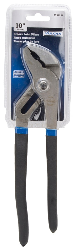 Vulcan PC980-05 Groove Joint Plier, 10 in OAL, 1-5/8 in Jaw, Black & Blue Handle, Non-Slip Handle, 1-5/8 in W Jaw