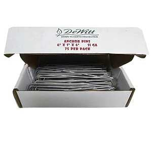 DeWitt AP75 Anchor Pins, 6 in L, 6 in W, 1 in Thick, Steel