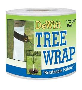 DeWitt TW3W Tree Wrap, 50 ft L, 3 in W, Polypropylene