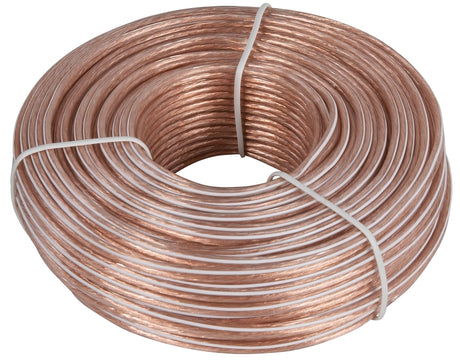 Zenith AS110024C Speaker Wire, 24 AWG Wire, PVC Sheath, Clear Sheath