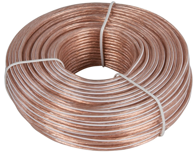 Zenith AS110024C Speaker Wire, 24 AWG Wire, PVC Sheath, Clear Sheath