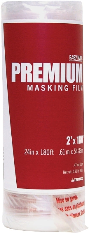 Trimaco 42480 Masking Film, 1/2 mil Thick, 180 ft L, 24 in W