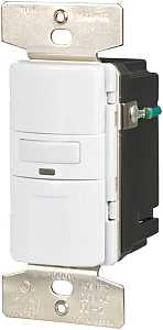 Eaton Wiring Devices OS310U-W-K Motion Sensor Switch with Nightlight and LED, Motion Sensor, 8.3 A, 120 V, 1-Pole