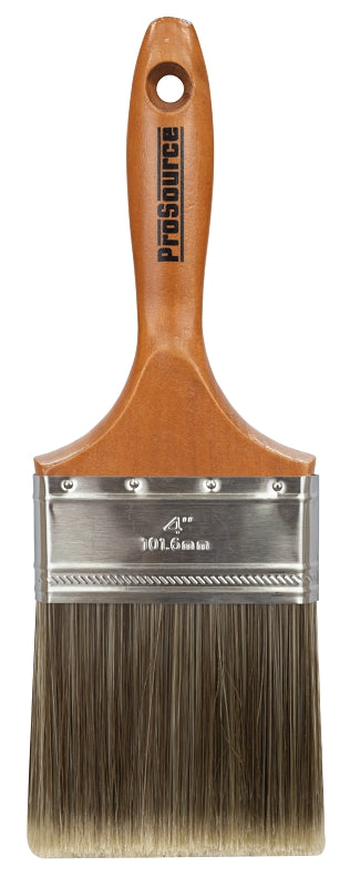 ProSource OR 1172 0400 Flat Pain Wt Brush, 4in W, Flat Cut, Polyester Blend