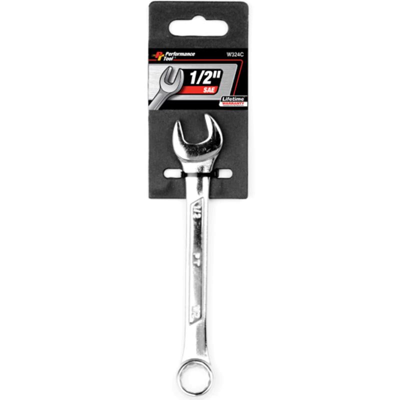 Performance Tool 1/2 in. X 1/2 in. 12 Point SAE Combination Wrench 1 pc