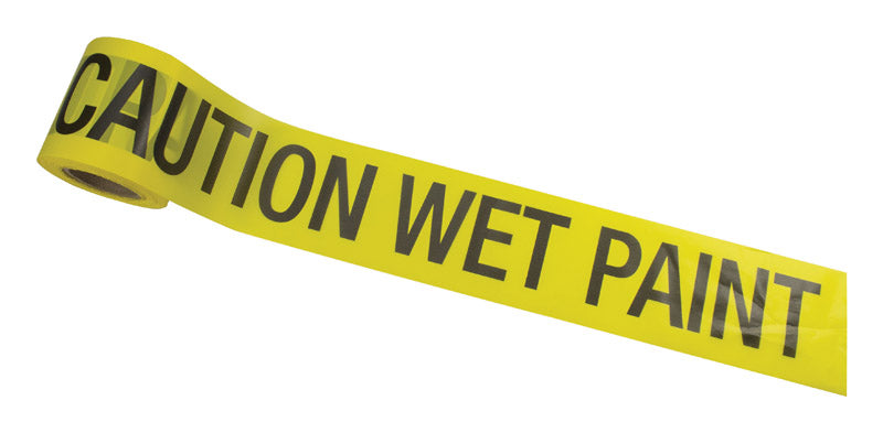C.H. Hanson 200 ft. L X 3 in. W Plastic Caution Wet Paint Barricade Tape Yellow