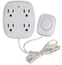 PowerZone ORFSTAP Power Tap with Remote Switch, 15 A, 4-Outlet, White