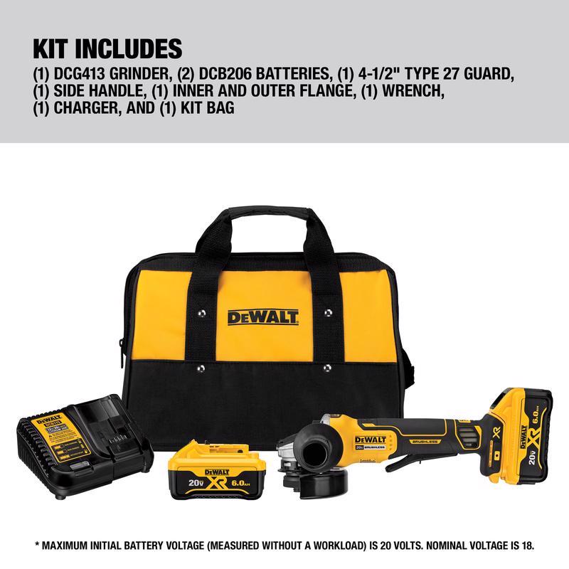 DeWalt 20V MAX Cordless 4-1/2 in. Small Angle Grinder Kit (Battery)