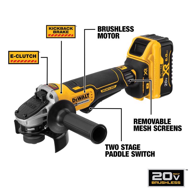 DeWalt 20V MAX Cordless 4-1/2 in. Small Angle Grinder Kit (Battery)