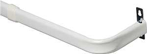 Kenney KN527 Curtain Rod, 1 in Dia, 48 to 86 in L, White