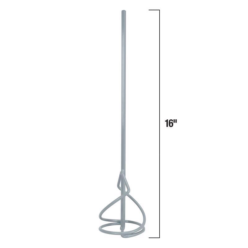 QEP 3.125 in. H X 3.12 in. W X 16 in. L Steel Grout Mixing Paddle 1 pk