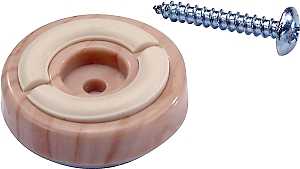 Shepherd Hardware 3692 Furniture Pad, Round, 1-1/4 in Dimensions, Plastic, Woodgrain, 8 PK