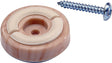 Shepherd Hardware 3692 Furniture Pad, Round, 1-1/4 in Dimensions, Plastic, Woodgrain, 8 PK