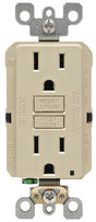 Leviton SmartlockPro M01-GFNT1-03I GFCI Receptacle/Outlet, 125 V, 15 A, NEMA: NEMA 5-15R, Ivory