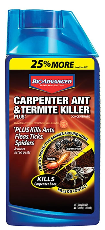 BioAdvanced 700310B Ant and Termite Killer, Liquid, Brush, Spray Application, Outdoor, 32 oz Bottle