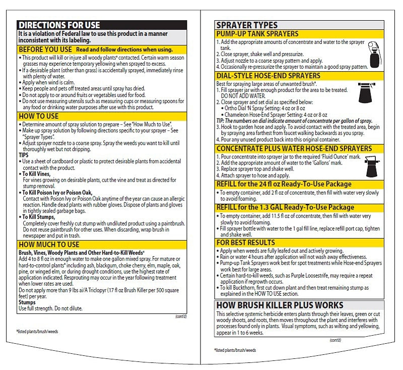 BioAdvanced 704640B Series Brush Killer, Compositions: Triclopyr, Triethylamine Salt, Ethanol, 32 oz Bottle, Liquid
