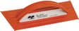 QLT 6262 Trowel, 3/16 in W x 5/32 in D Notch, 9-1/2 in L, 4-1/4 in W, V Notch, Comfort-Grip Handle