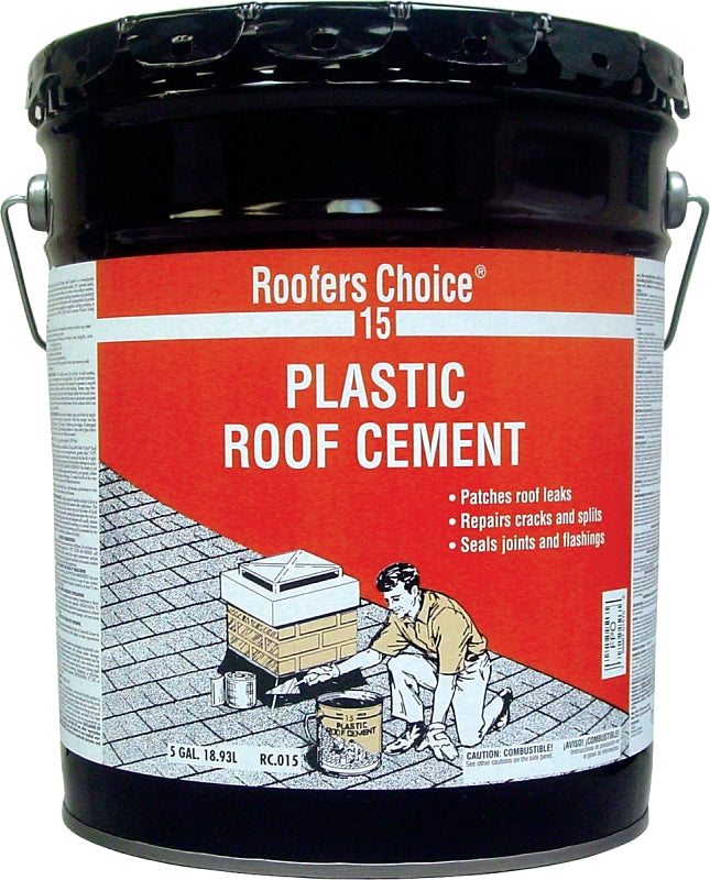 Henry 15 Series RC015070 Roof Cement, Black, Liquid, Paste, 5 gal Pail