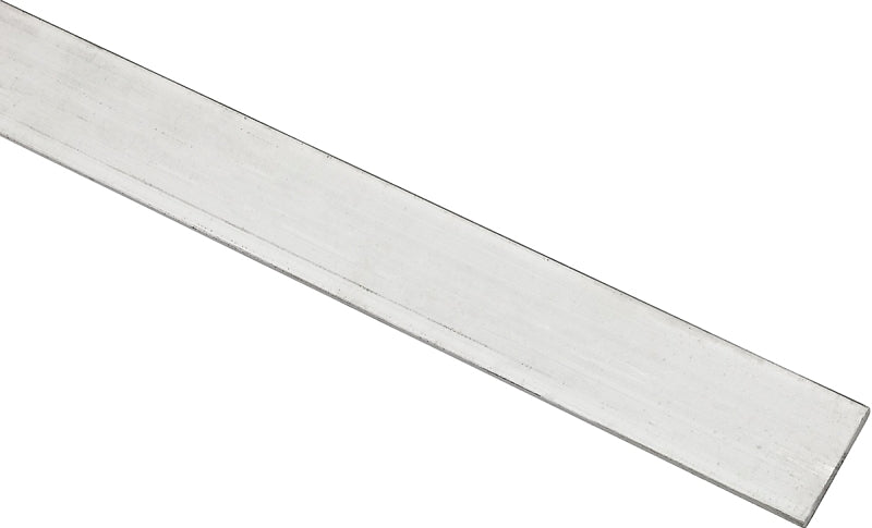 National Hardware 4200BC Series N247-064 Flat Bar, 1 in W, 48 in L, 1/8 in Thick, Aluminum, Mill