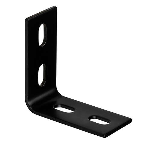 Hampton 3-1/8 in. H X 1-1/2 in. W X 1/8 in. D Black Steel Inside L Corner Brace, Pack of 10