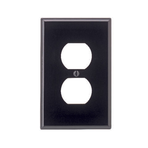 Leviton Black 1 gang Nylon Duplex Wall Plate 1 pk