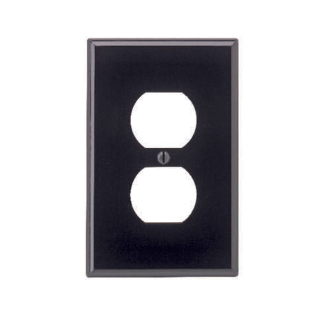 Leviton Black 1 gang Nylon Duplex Wall Plate 1 pk