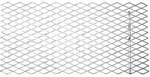 National Hardware 4075BC Series N215-798 Expanded Grid Sheet, 13 ga Thick Material, 12 in W, 24 in L, Steel, Plain, Pack of 3