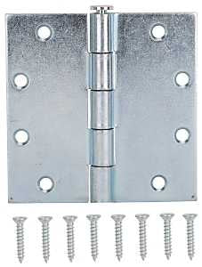 ProSource LR-065-PS Utility Hinge, Steel, Zinc, Removable Pin, 180 deg Range of Motion, Full Mortise Mounting
