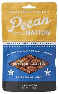 PECANS ROASTED SALTD 4OZ POUCH, Pack of 8
