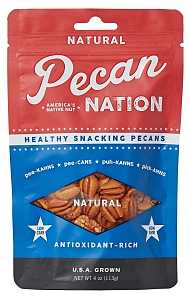 PECANS NATURAL 4OZ POUCH, Pack of 8