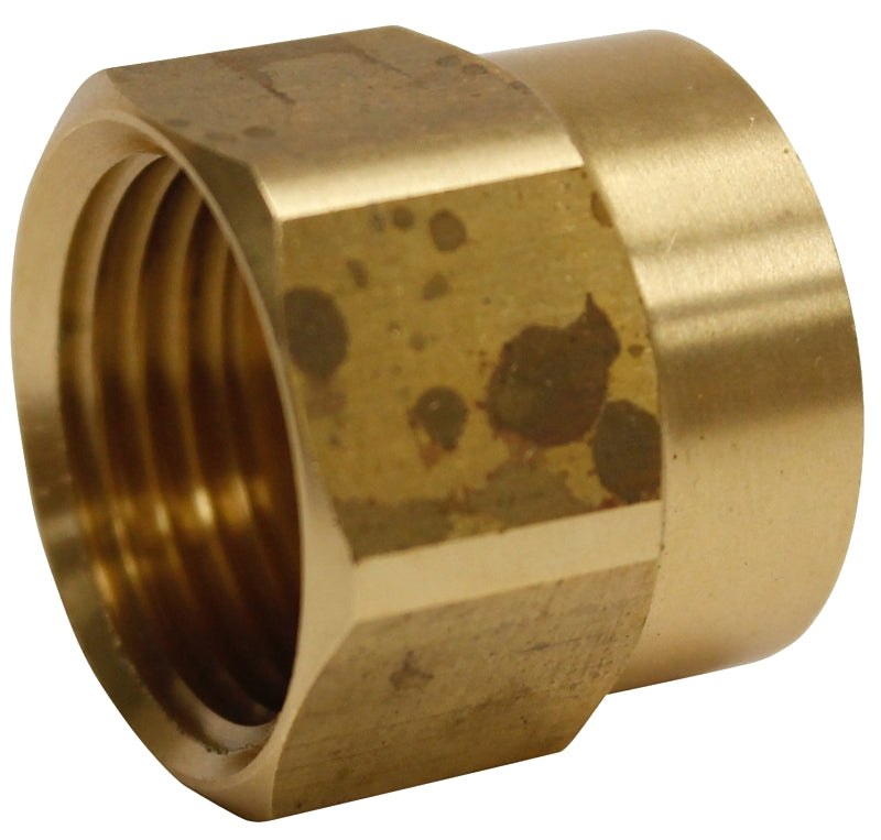 Plumb Pak PP850-64 Hose Adapter, 3/4 x 3/4 in, FHT x FIP, Brass, Gold, For: Garden Hose