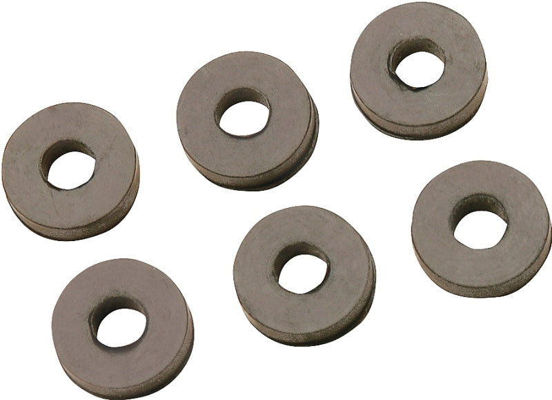 Plumb Pak PP805-37 Faucet Washer, Flat, 1/2 in, 3/4 in Dia, Rubber, For: Sink and Faucets, Pack of 6