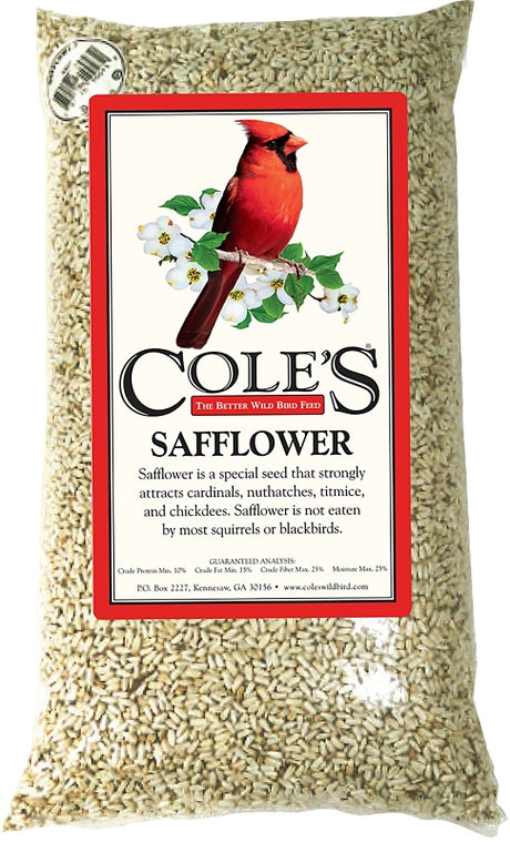 Cole's SA10 Straight Bird Seed, 10 lb Bag, Ingredients: 100% Safflower
