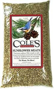 Cole's SM10 Straight Bird Seed, 10 lb Bag, Ingredients: 100% Sunflower Meats