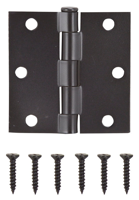 ProSource LR-706-PS Square Corner Door Hinge, Steel, Oil-Rubbed Bronze, Loose Pin, 180 deg Range of Motion