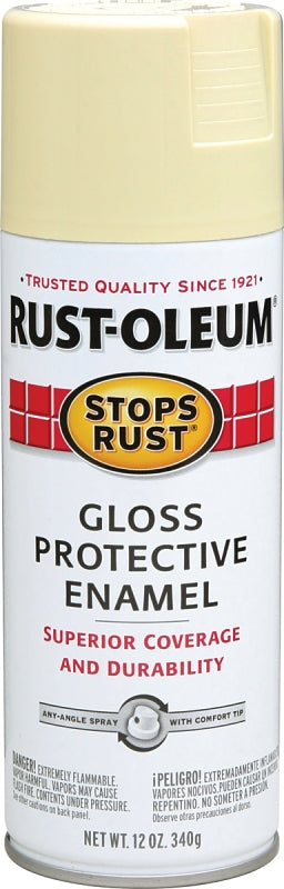 Stops Rust 7794830 Rust Preventative Spray Paint, Gloss, Antique White, 12 oz Can