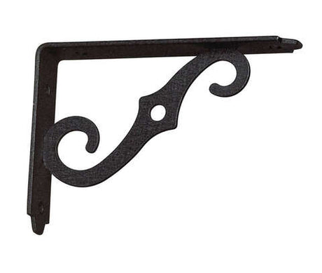 Hampton Black Steel Shelf Support 12 Ga. 5 in. L 80 lb, Pack of 6