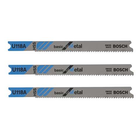 Bosch 3-1/8 in. High Carbon Steel U-Shank Wavy set and milled Jig Saw Blade 24 TPI 3 pk