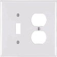 Leviton White 2 gang Thermoplastic Nylon Duplex/Toggle Wall Plate 1 pk