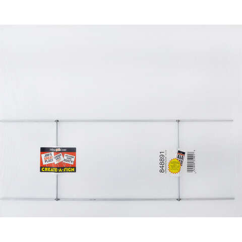 HILLMAN English White Blank Sign 14 in. H X 18 in. W, Pack of 6