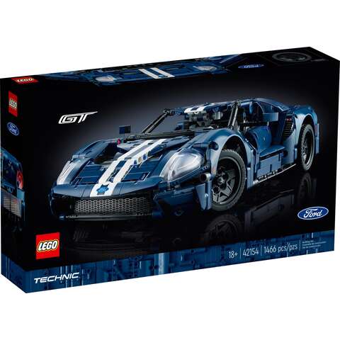 LEGO Technic 2022 Ford GT ABS Plastic Multicolored 1466 pc