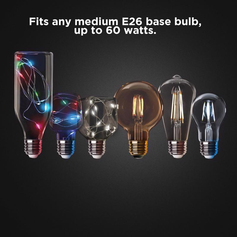 Feit 3.6 in. Concrete Beige/White Cube Lamp Base